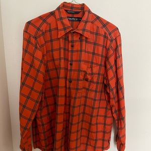 Nautica Orange and Blue Flannel
